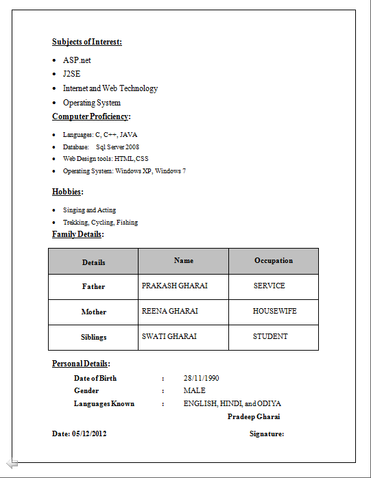 languages on resumes