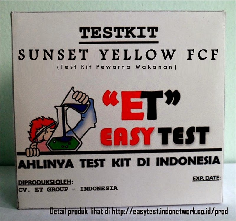 Test Kit Sunset Yellow FCF Toko online yang menjual aneka macam jenis