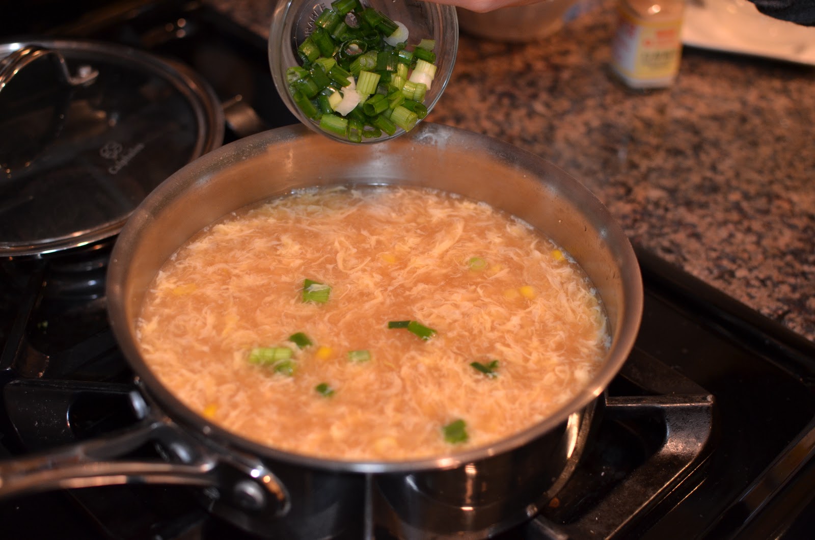Playing with Flour Fast egg drop corn soup