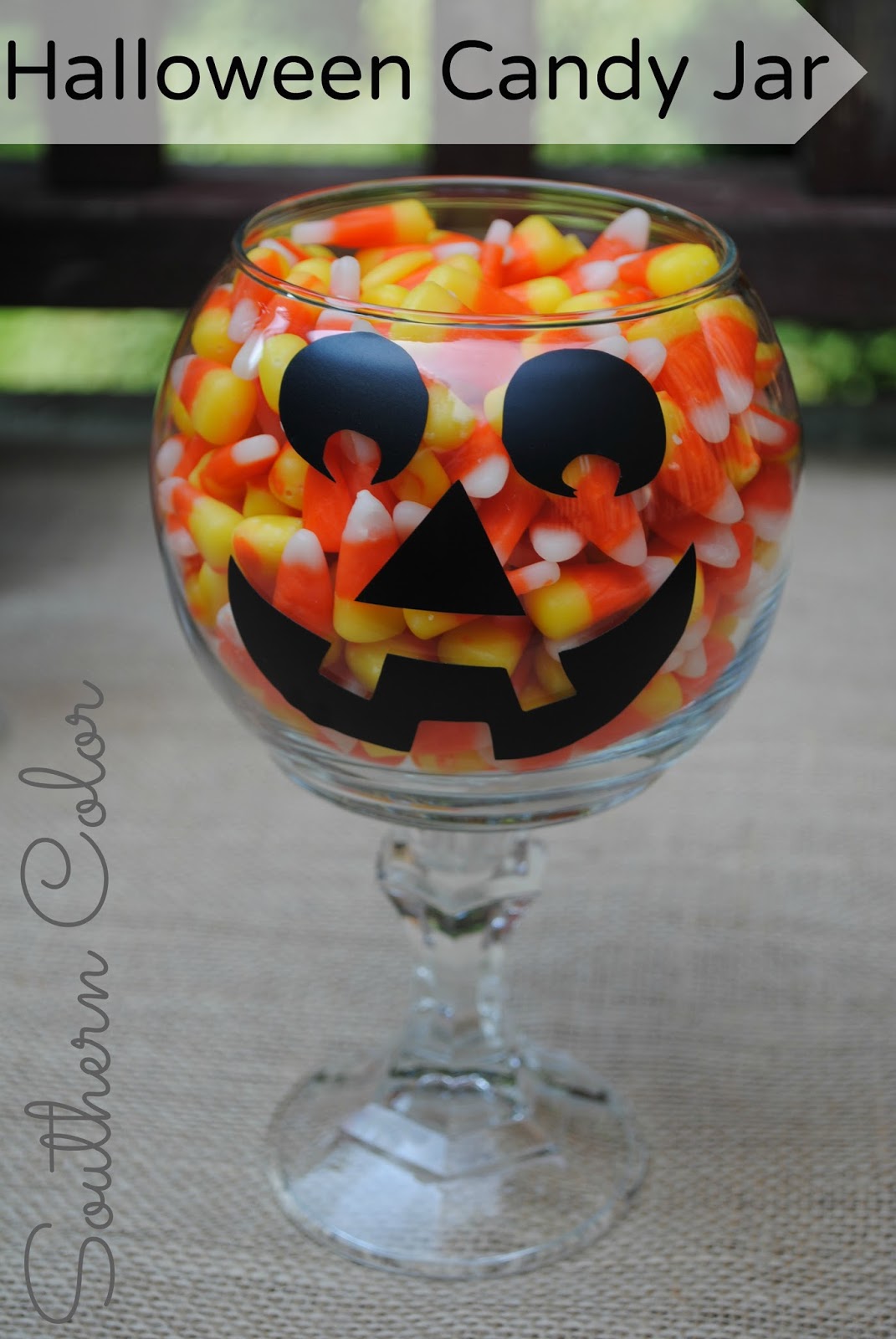 Southern Color Simple DIY Halloween Candy Jar