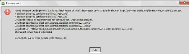 Comment résoudre l&rsquo;erreur « failed to import Gradle project: Could not fetch model of type &lsquo;IdeaProject&rsquo;  » d&rsquo;Android Studio, A Unix Mind In A Windows World