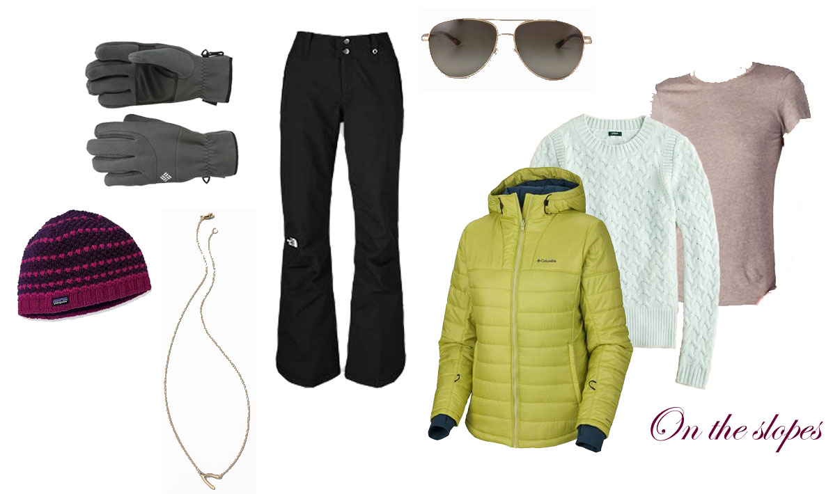 High Heeled Traveler Wardrobe a ski trip
