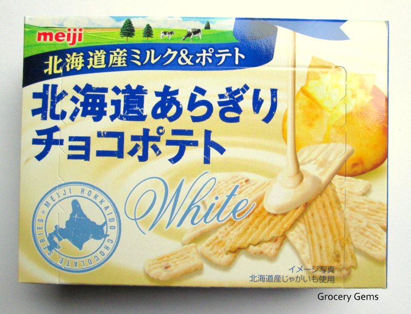 Grocery Gems White Chocolate Potato Chips! Meiji Hokkaido Aragiri