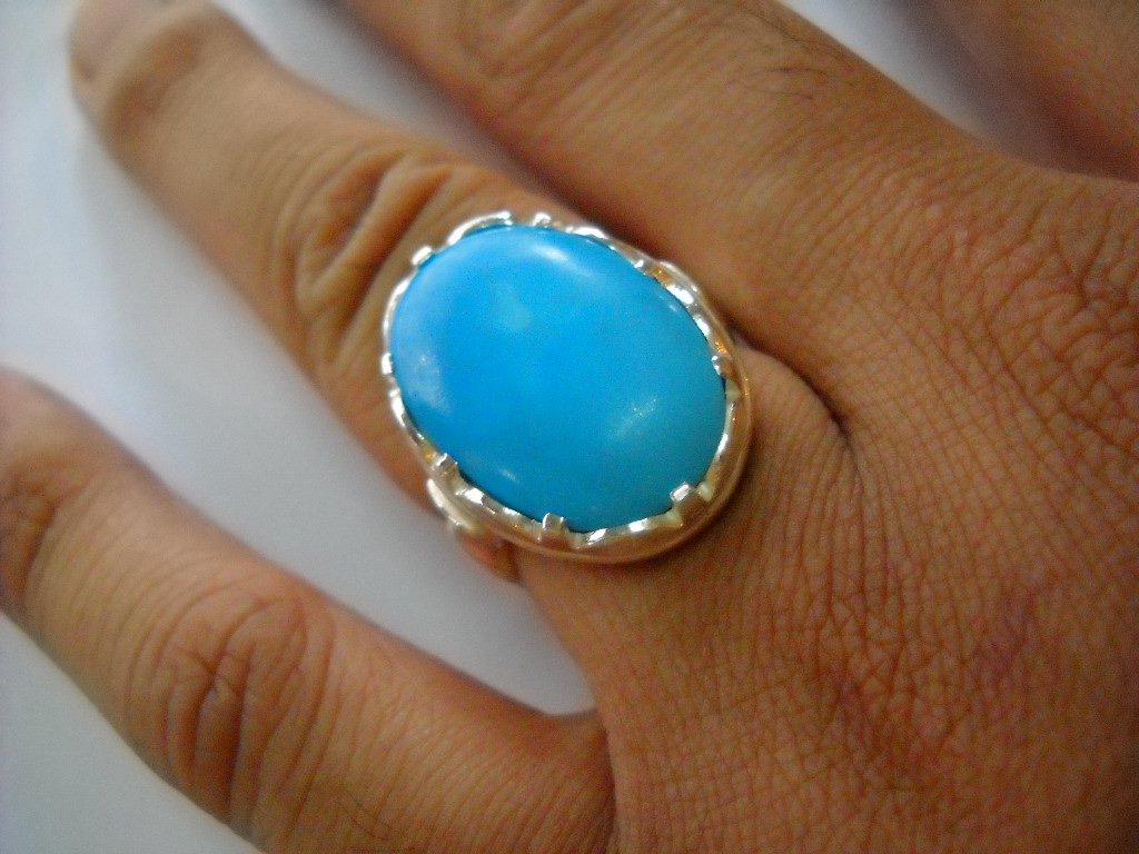 Nazman Enterprise Koleksi Cincin Perak Lelaki Bertatahkan Batu Firus