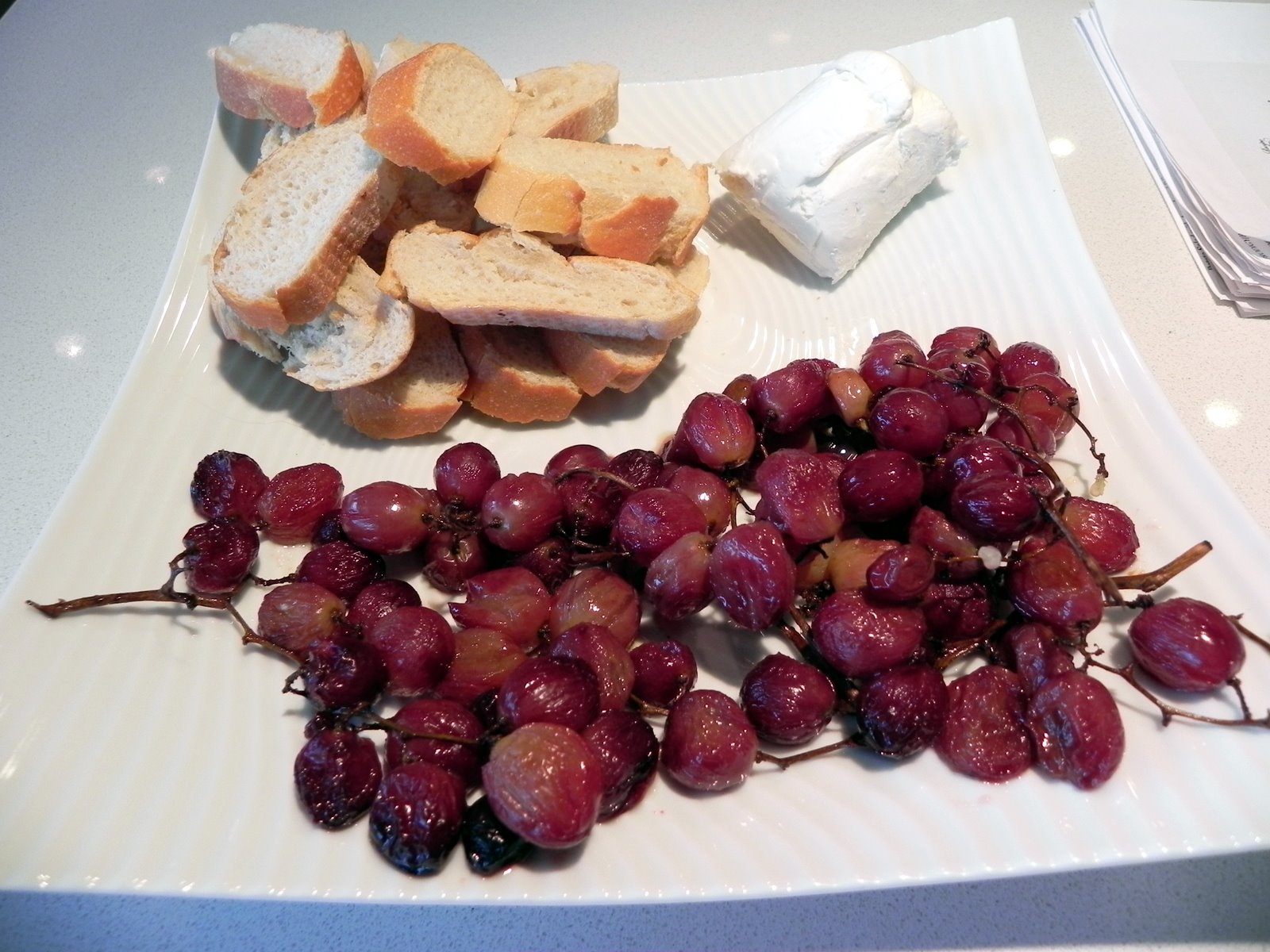 Lexi's Kitchen ROASTED GRAPES AND GOAT CHEESE
