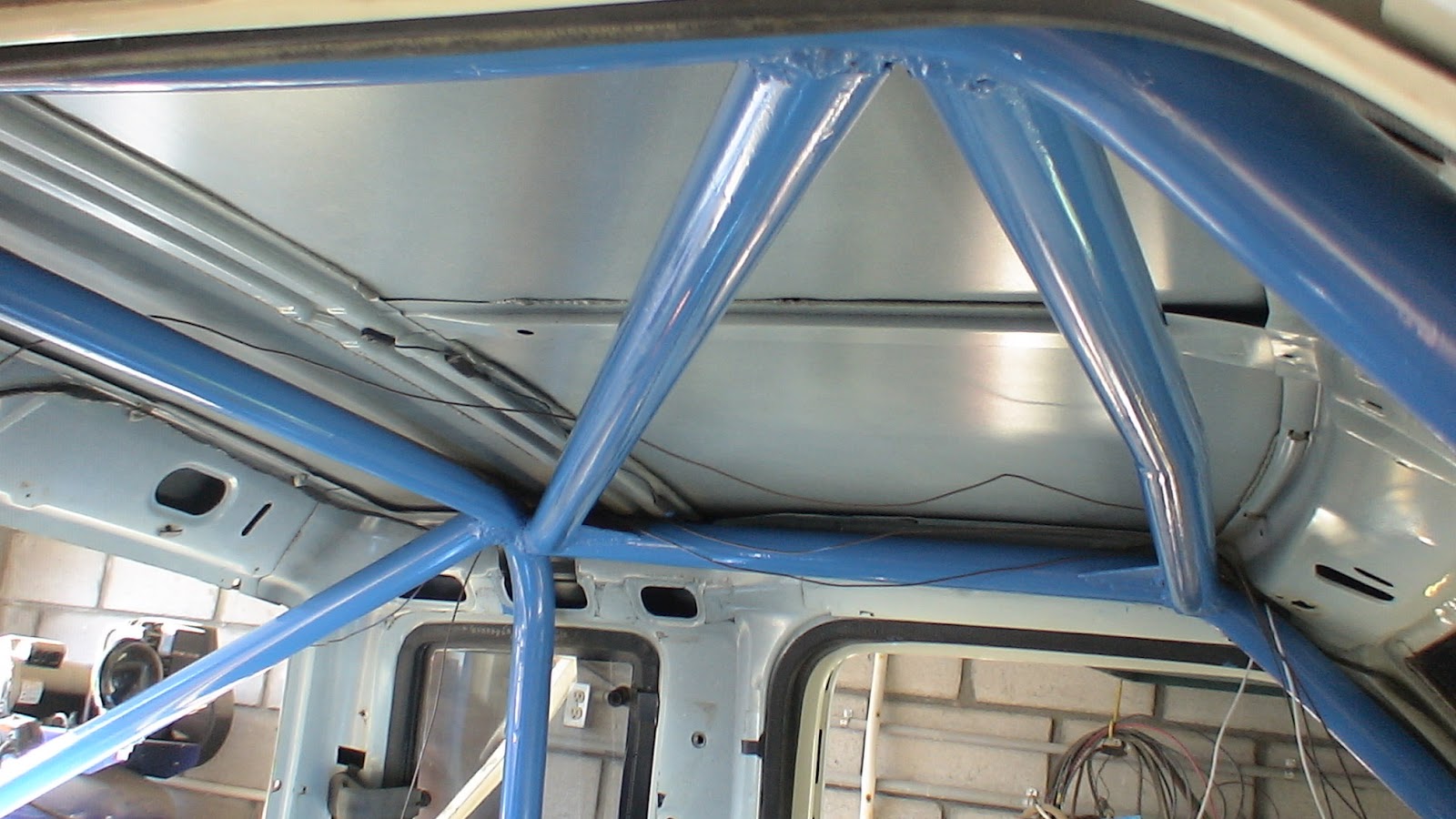 Overall Motorsports News Roll cage painting.