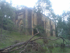 At this stage you could just see the church from the road