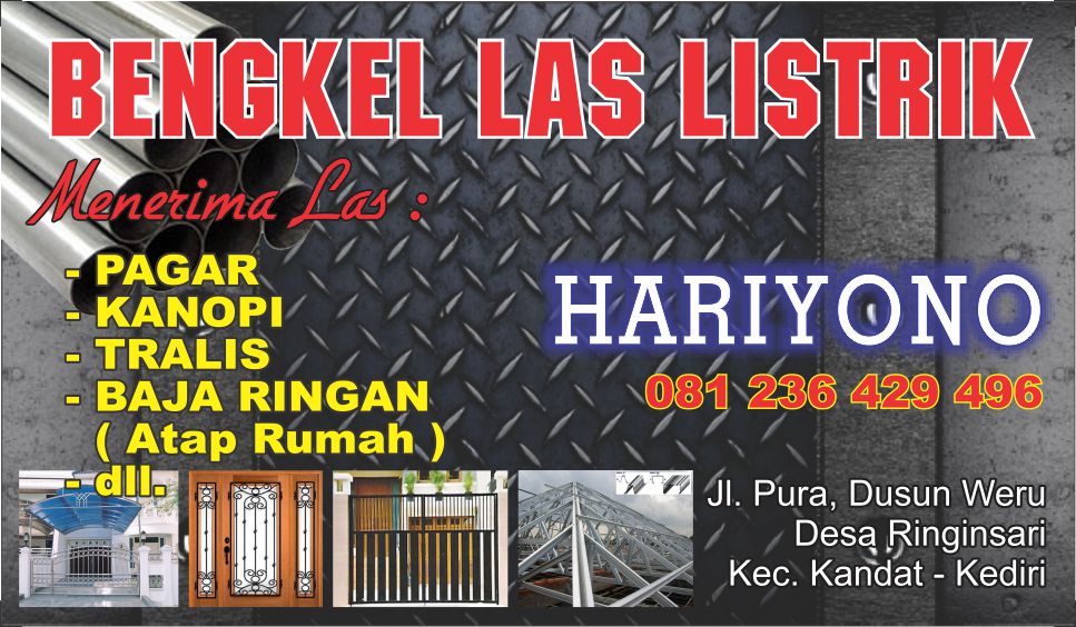 KARTU NAMA BENGKEL LAS KEDIRI