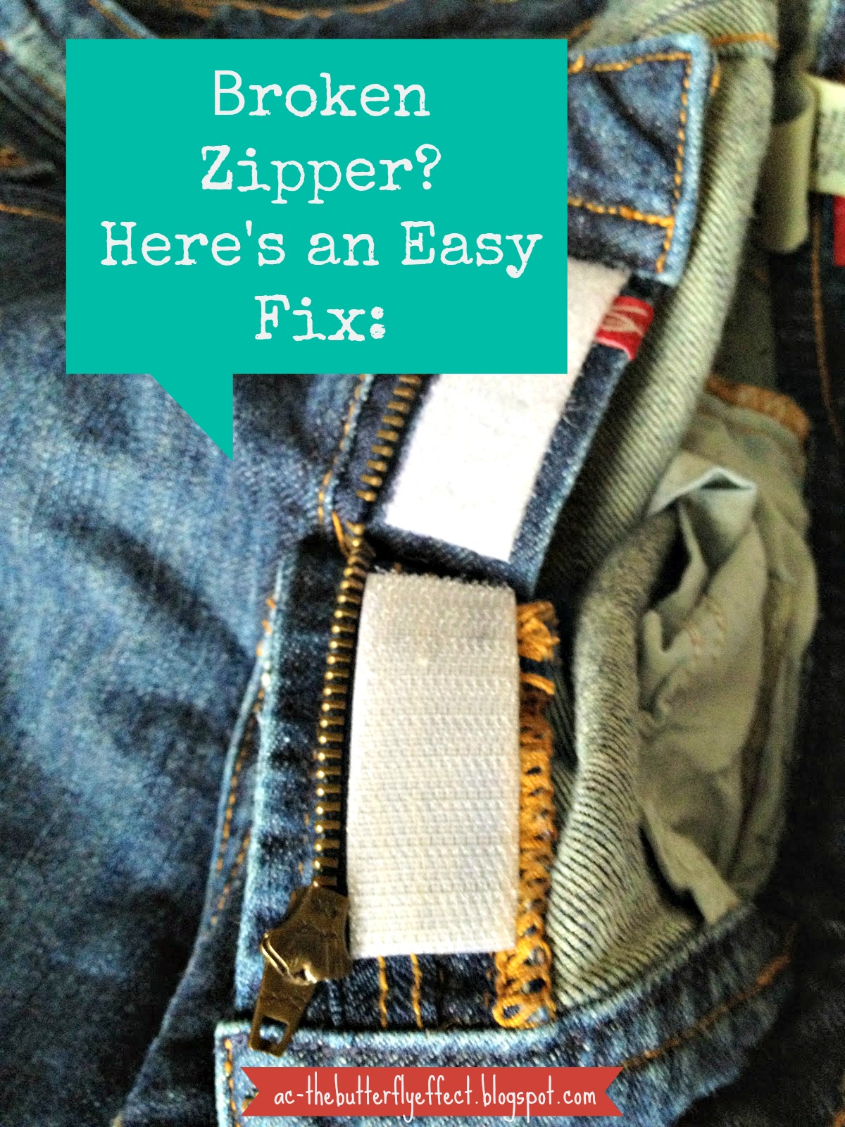 How To Fix A Broken Zipper On A Pair Of Jeans