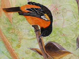 Oriole painting detail