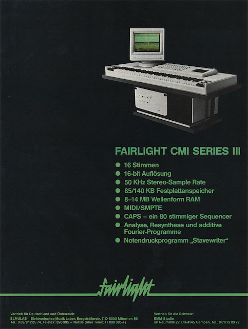 Matrixsynth 1986 German Fairlight Cmi Serie Iii Ad
