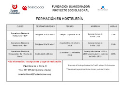 CURSOS HOSTELERIA JUANSOÑADOR 2019