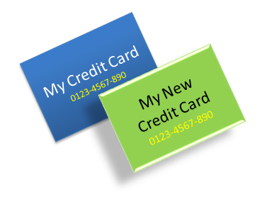 how to change the credit or debit card that is used for custom