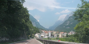 The road to Innsbruck. Alps and nestled villages.  Beautiful.