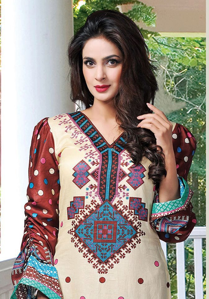 Dawuod Textile Latest Lawn Summer Collection 2013 l Saba Qamar Modle Classi...