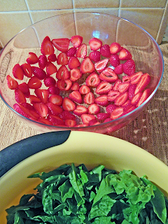 Bowl lined with Berries, Bowl of Greens