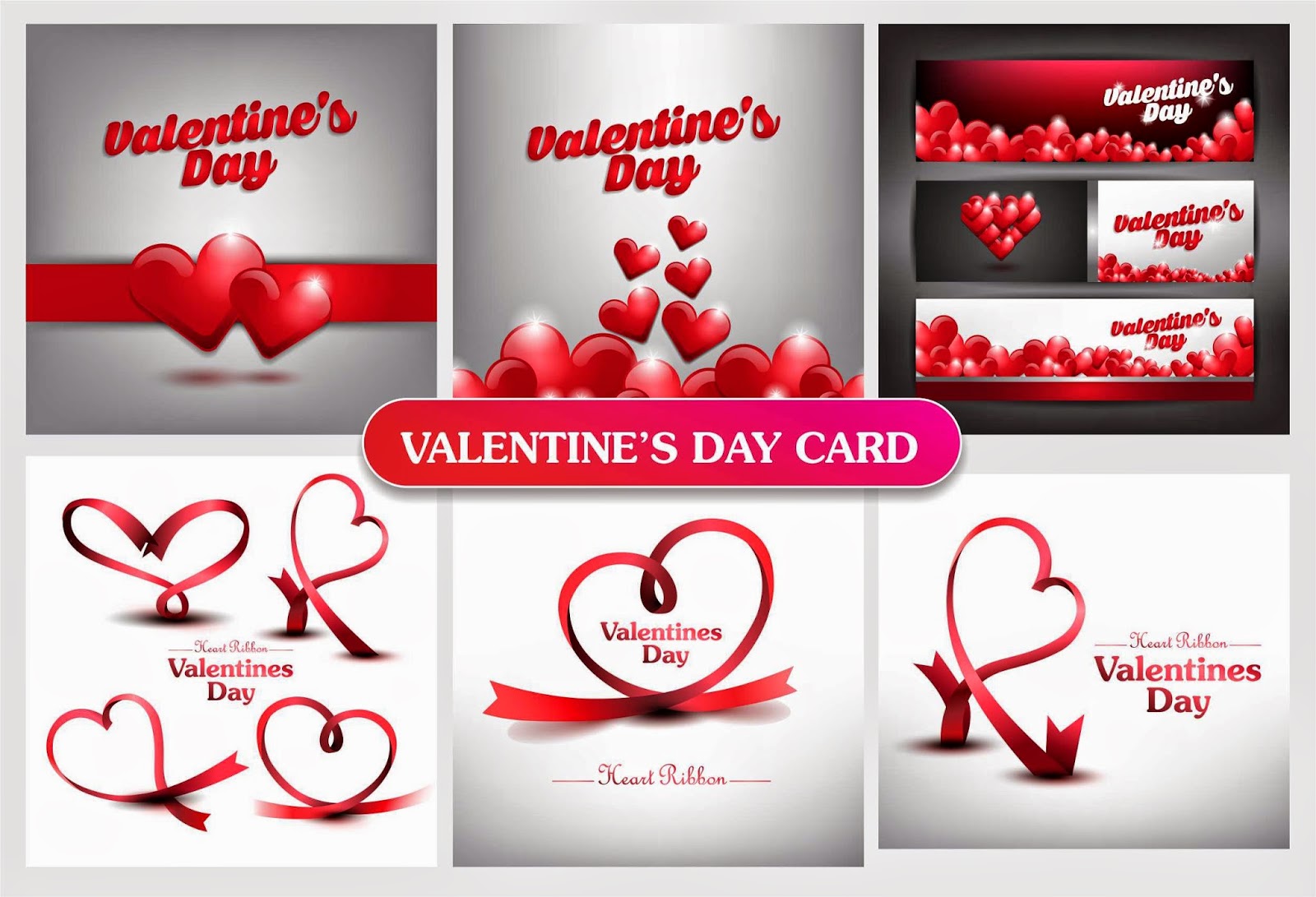 Desain Kartu Valentines Day  SangDesStock
