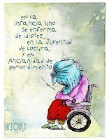 Viejecita con remordimiento Anciana