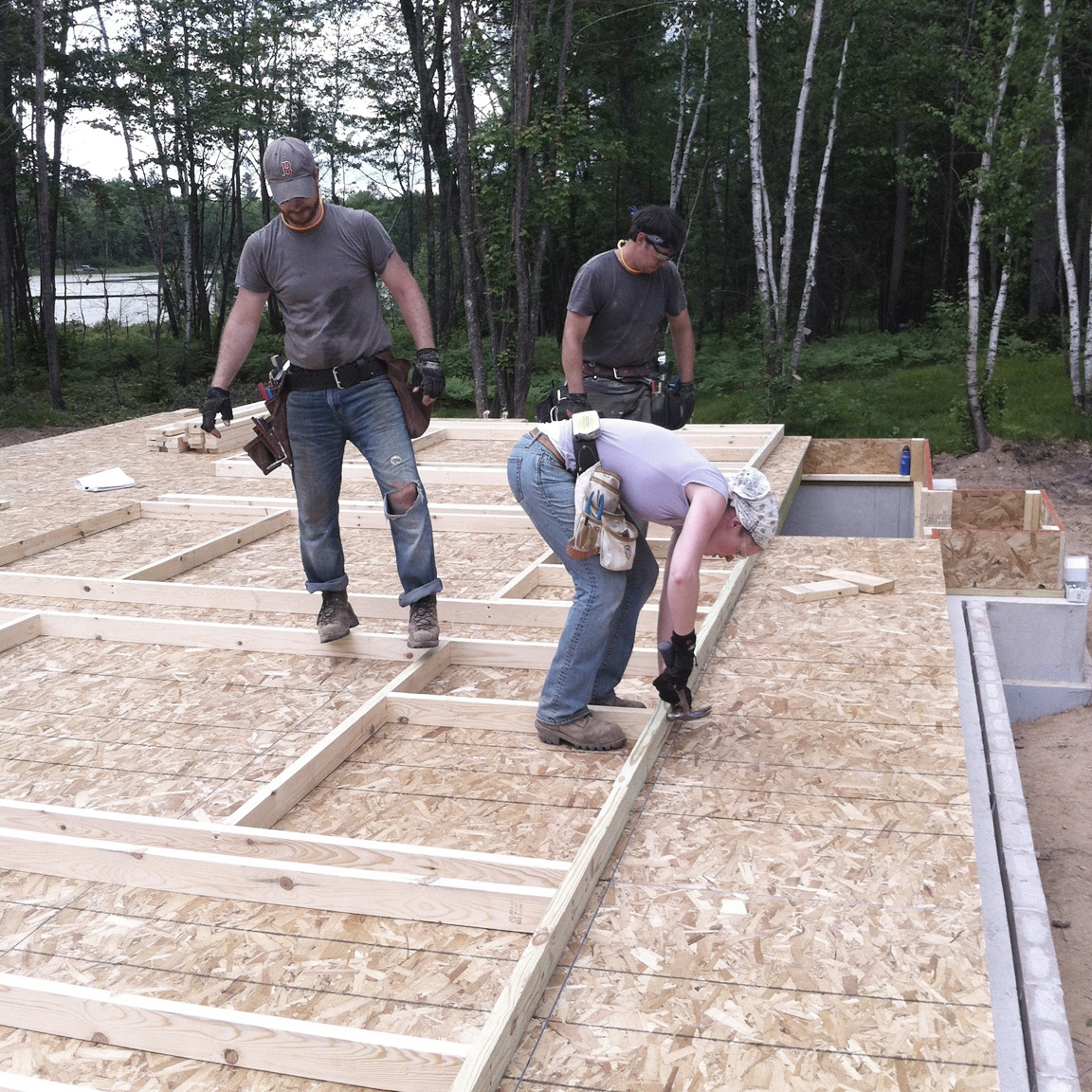 The BLDGtyp Blog Floor Framing and the First Walls Going Up