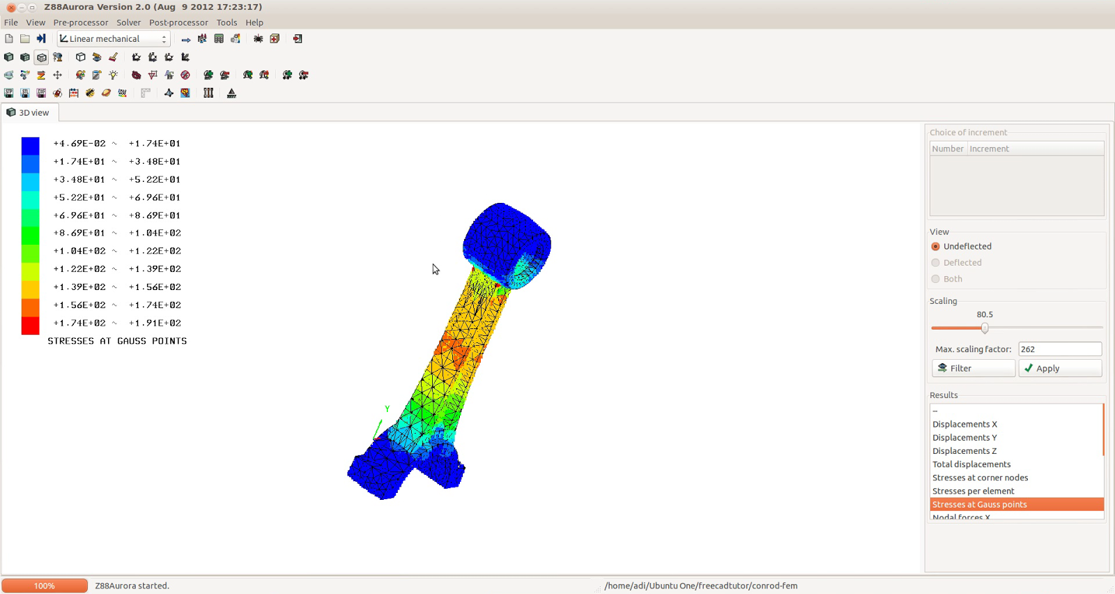 FreeCAD tutorial Engine 11 conrod and Z88 FEM