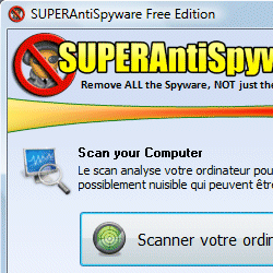 capture d'écran de SUPERAntiSpyware Free Edition