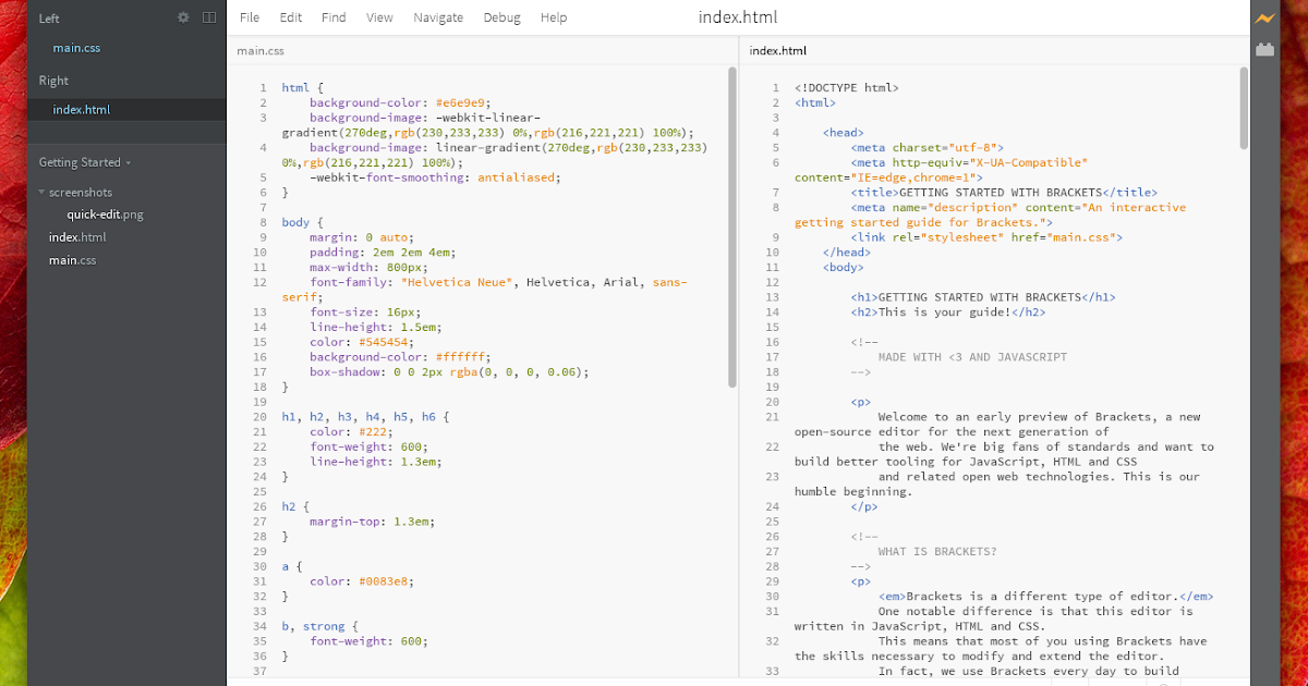 Brackets Editor 0.44 Released With Split View  Upd8 Ubuntu / Linux blog