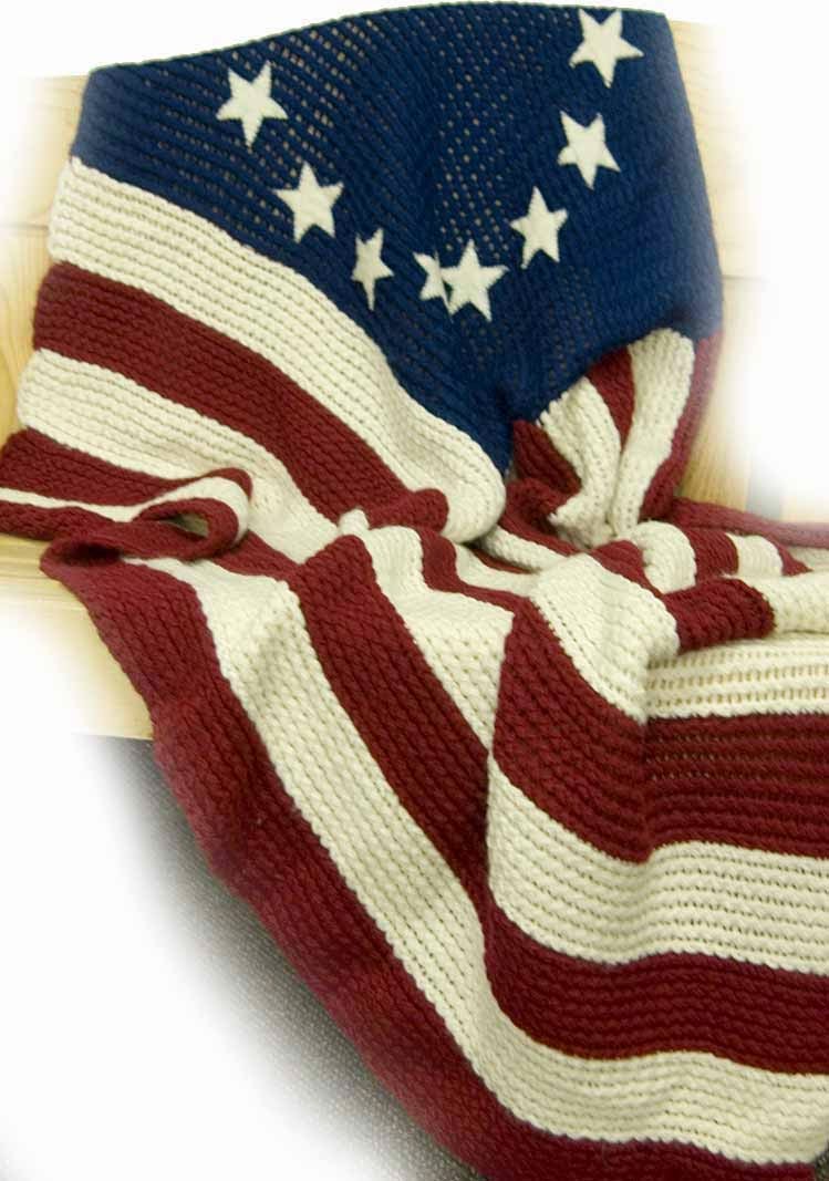 The Knifty Knitter: Knifty Knitter Flag Blanket