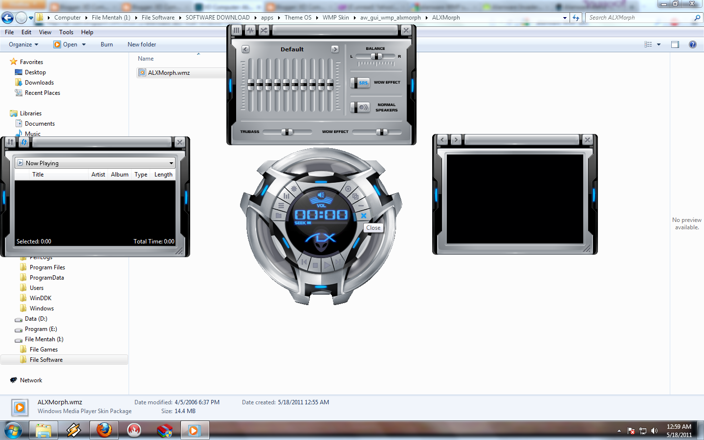XD computer Alienware Skins For Windows Media Player