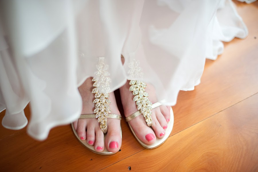 sandalia para casamento baixa