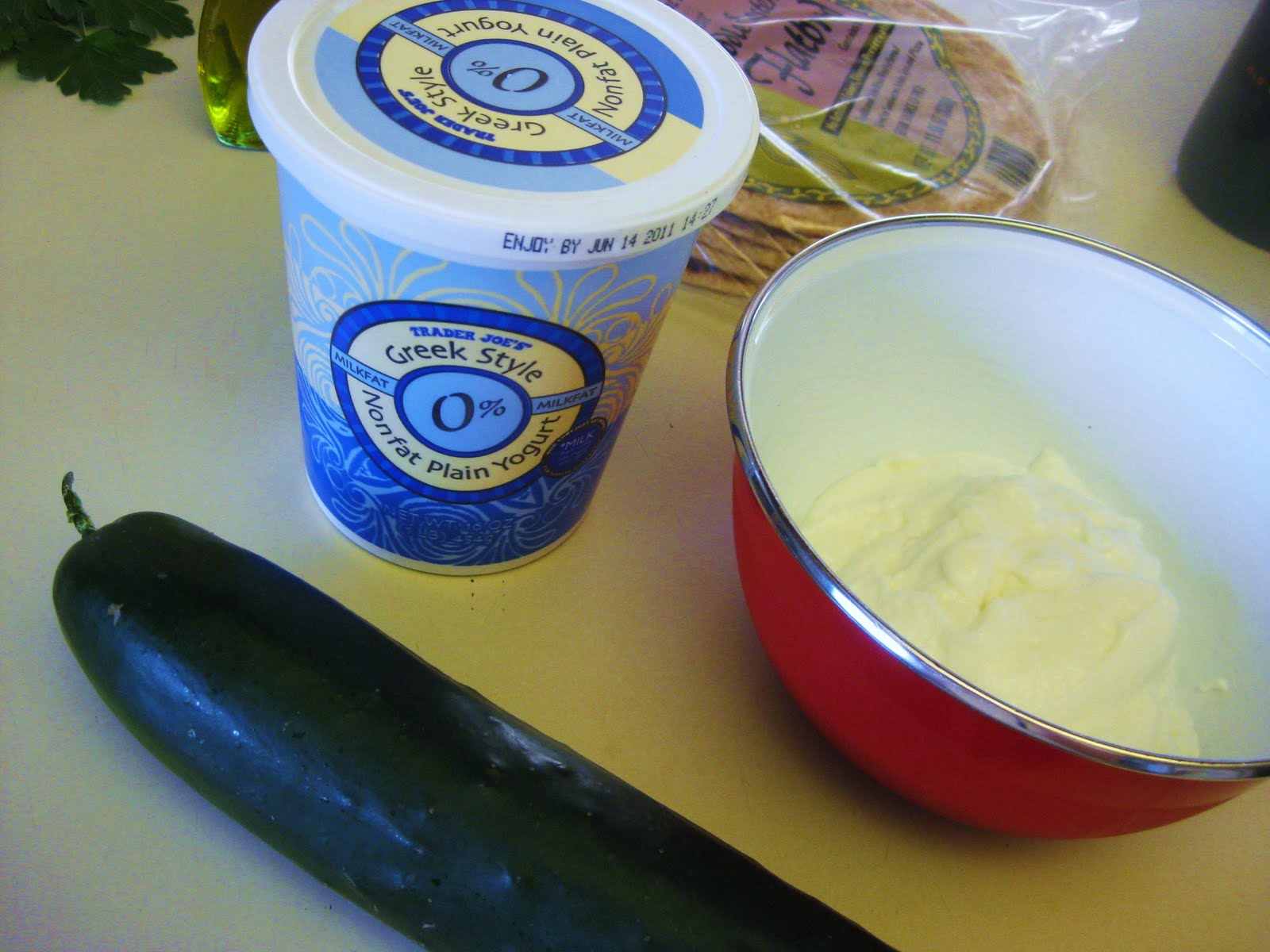 The Joyful Table Pork Gyros with Tangy Greek Yogurt Sauce