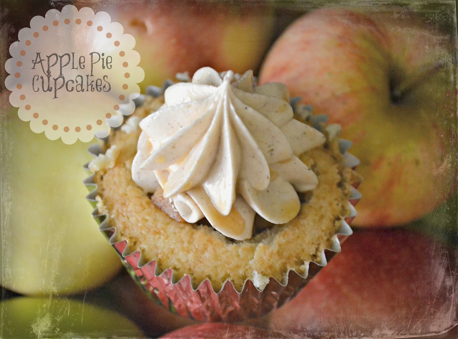 munchie monkey Apple Pie Cupcakes With Cinnamon Buttercream Frosting