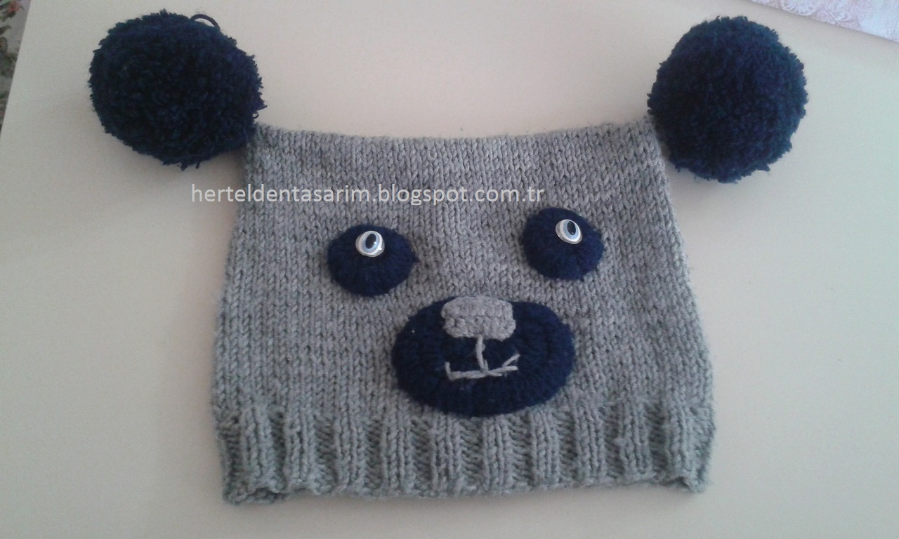 Herteldentasarim Erkek Cocuk Pon Ponlu Bere Modeli