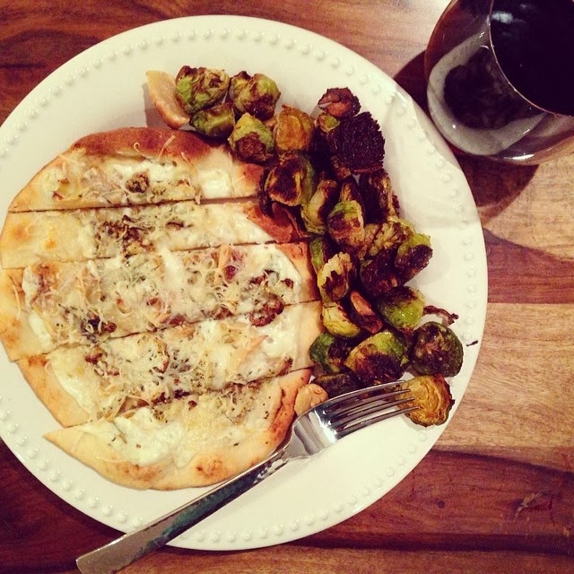 Roasted Cauliflower & Garlic Naan Pizza Schue Love