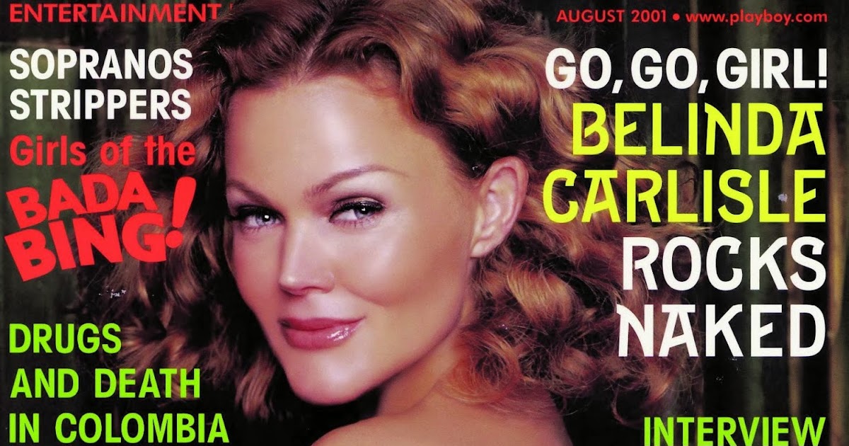 Scan Photos of Belinda Carlisle from Playboy USA August 2001 issue. 