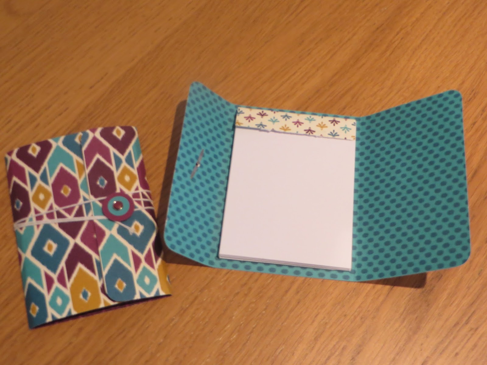 CraftyCarolineCreates Handmade Pocket Notebook using Bohemian DSP by