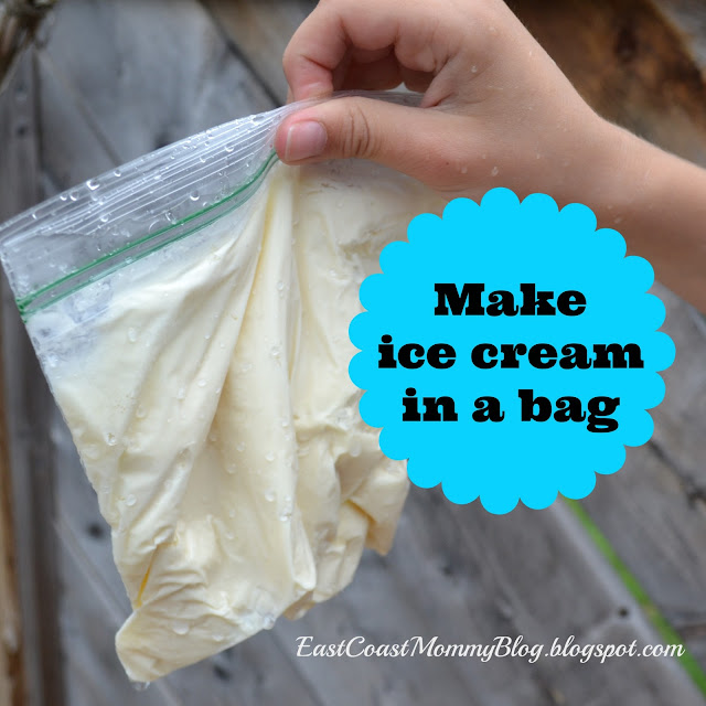East Coast Mommy Making Ice Cream in a Bag