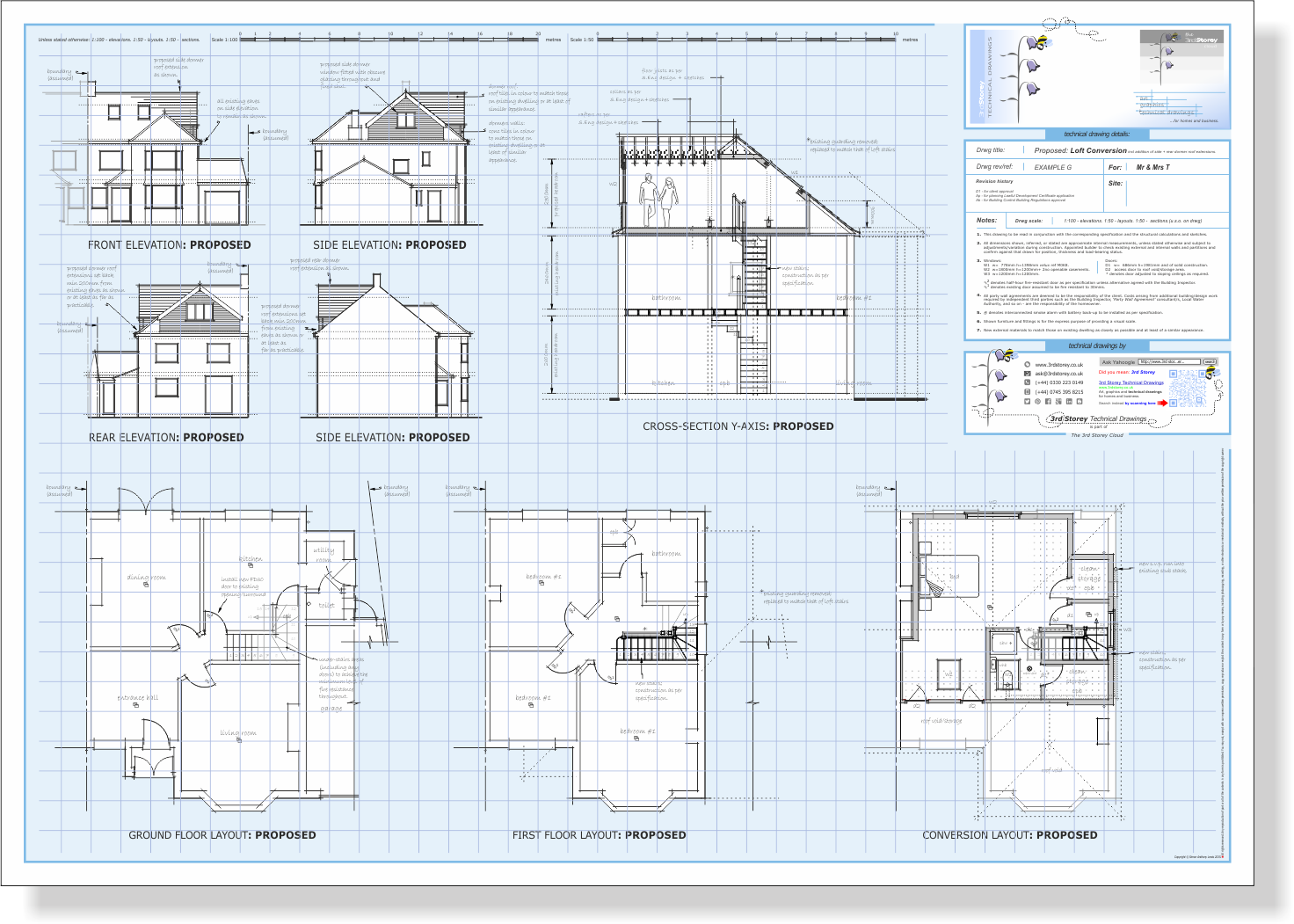 3rd Storey Technical Drawings Examples of Technical Drawings for Loft