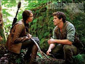 Gale and Katniss in the woods