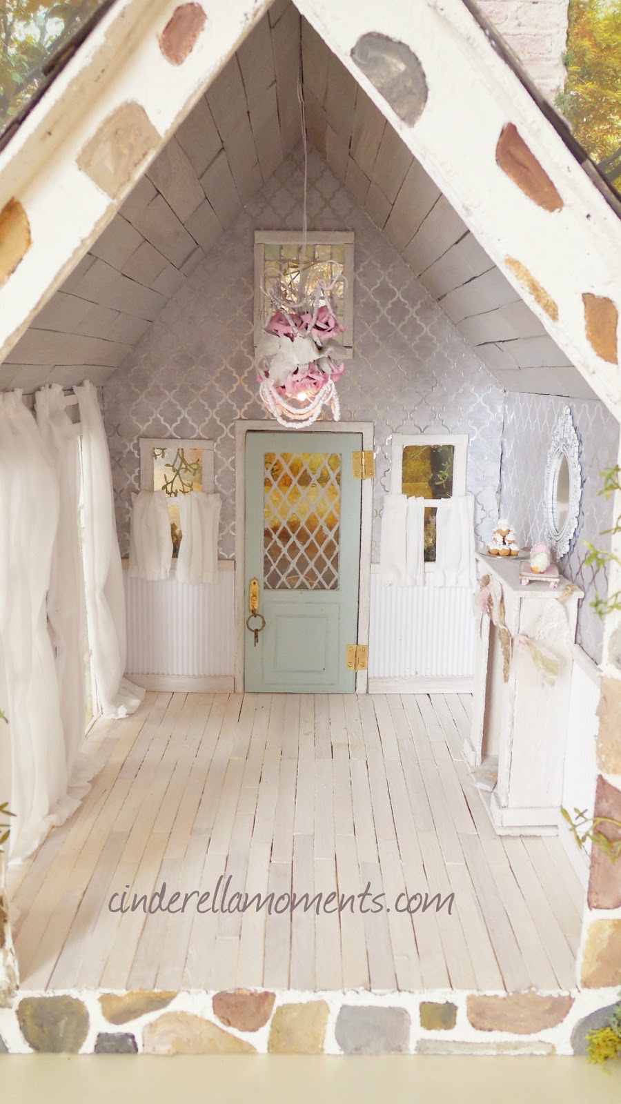 Cinderella Moments The Little White Cottage Dollhouse Finished