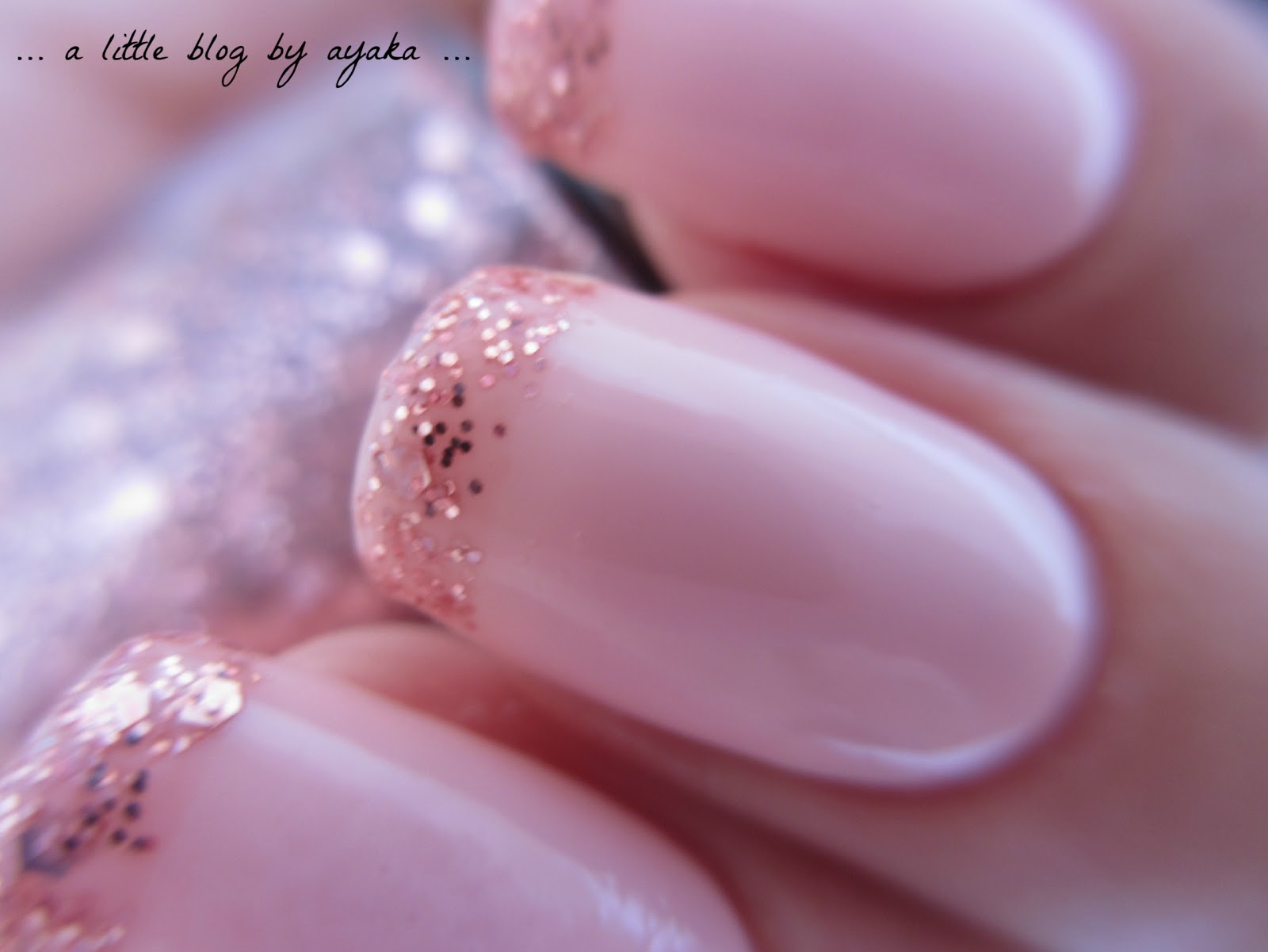 a little blog by ayaka pink glitter tips