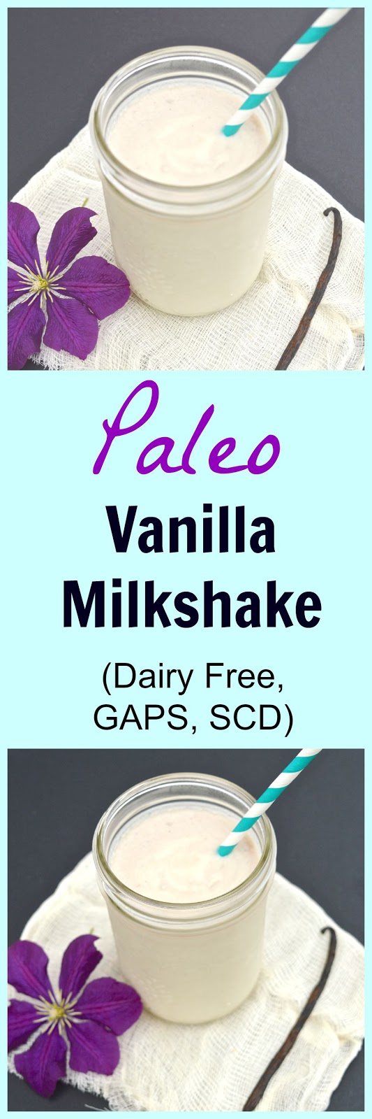 Pure and Simple Nourishment Paleo Vanilla Milkshake (AIP, Dairy Free