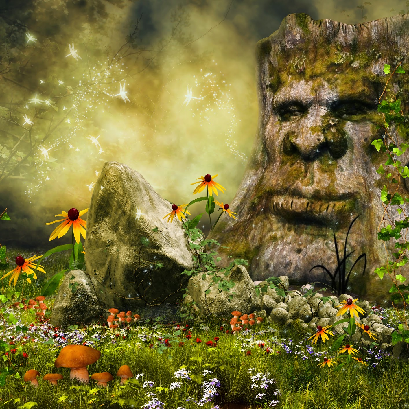 Fondo De Bosque Encantado