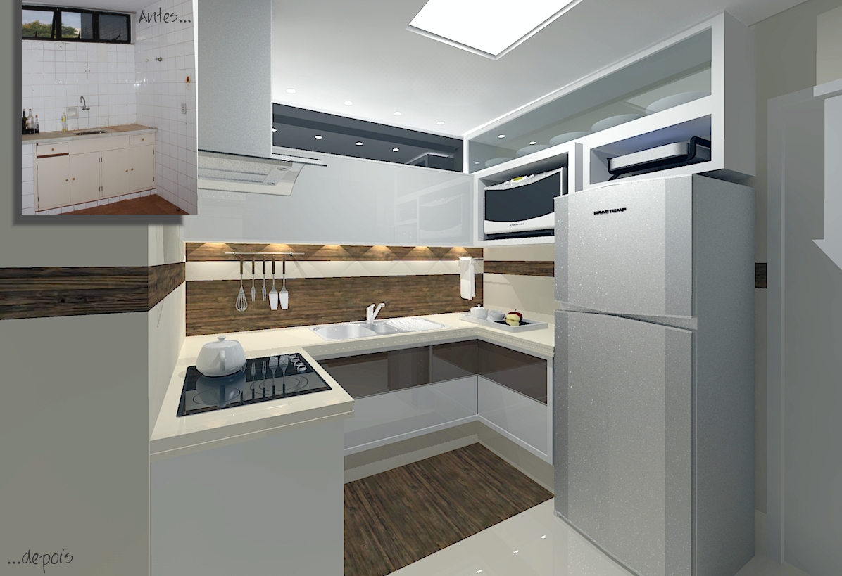 #5E4D38 reforma apartamento residencial cozinha reforma apartamento 1196x819 px Projetos Reforma Cozinha #925 imagens