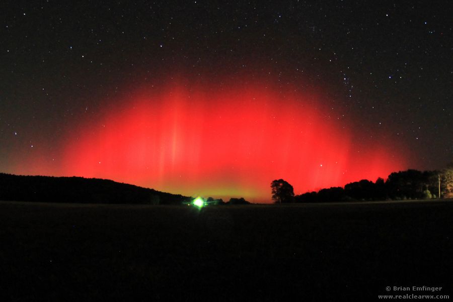 Geology in Motion Fantastic Northern Lights! A rare red aurora last night.
