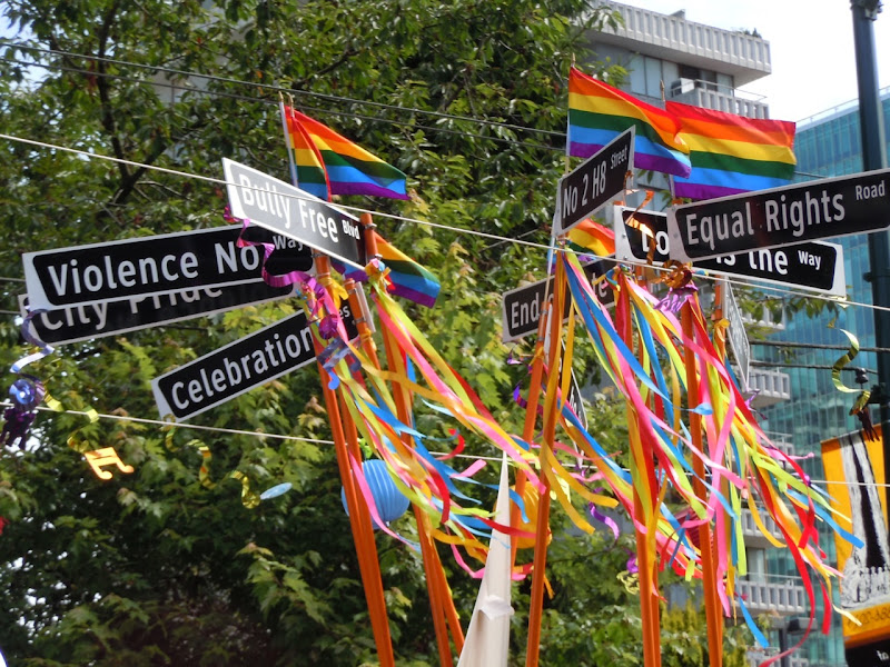 Vancouver Pride Parade Equality signs