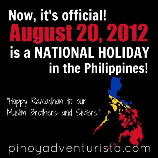 Official Non Working Holidays 2012 Philippines