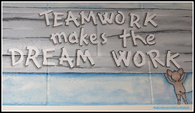 Kindergarten Painted Wall Mural: Teamwork Makes the Dream Work photo of: Kindergarten Painted Wall Mural: Teamwork Makes the Dream Work