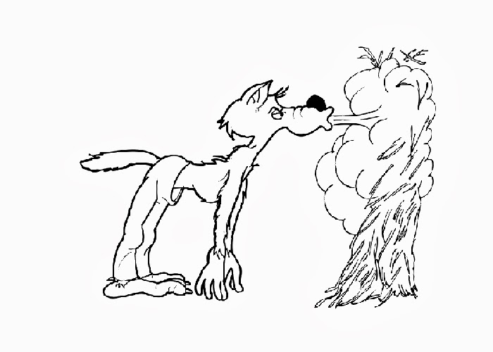 Three little pigs Wolf coloring pages | Free Coloring Pages and ...