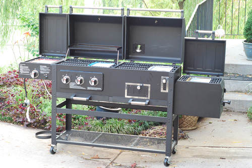 combination gas and charcoal grill