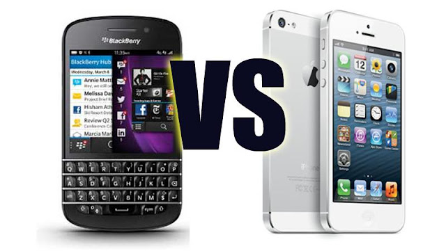 blackberry q10 vs iphone 5